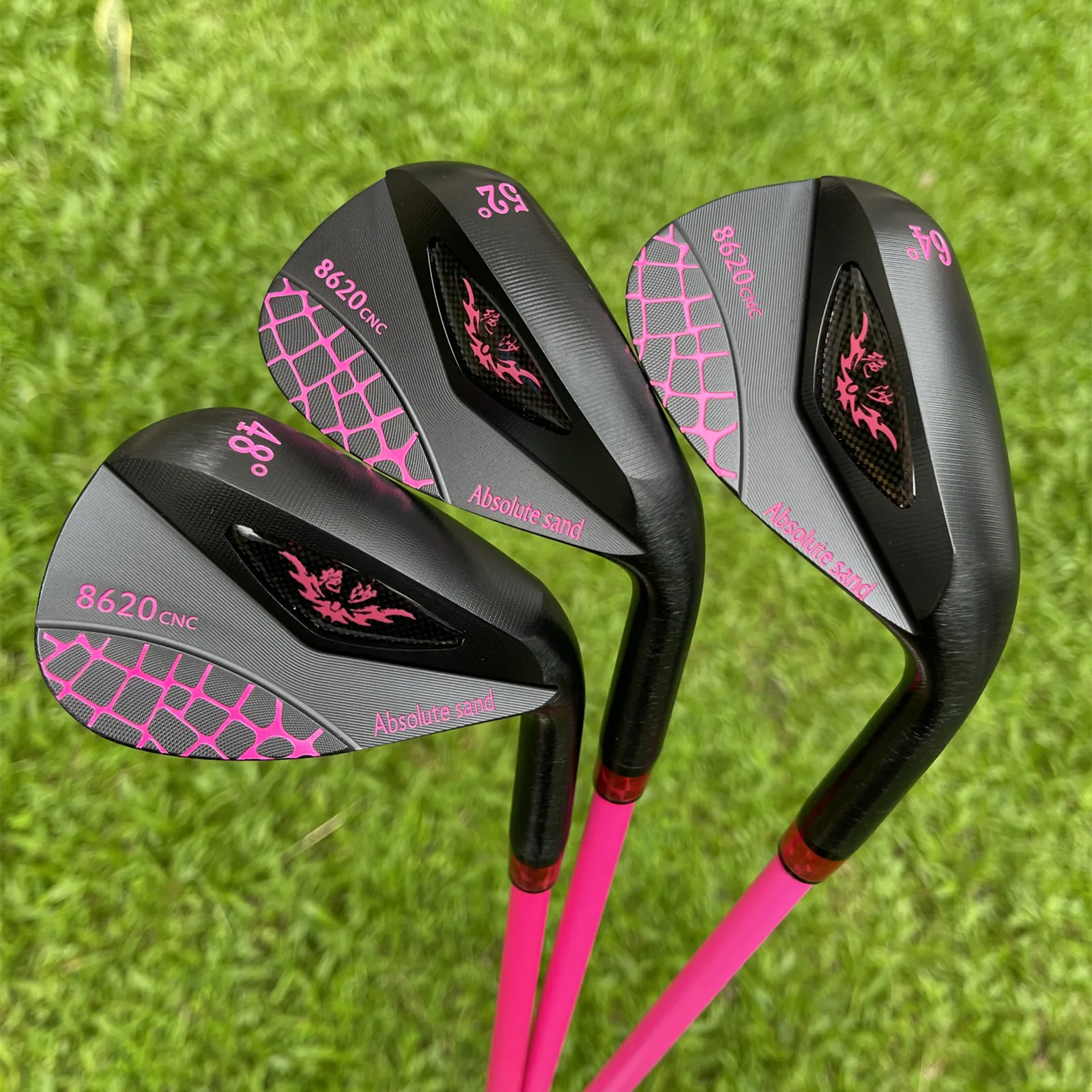 Lady Pink Golf Wedges 48 50 52 54 56 58 60 62 64 68 72 Degree with Graphite L Flex Shaft Full Spin Milled Face Women Sand Wedge - Image 2