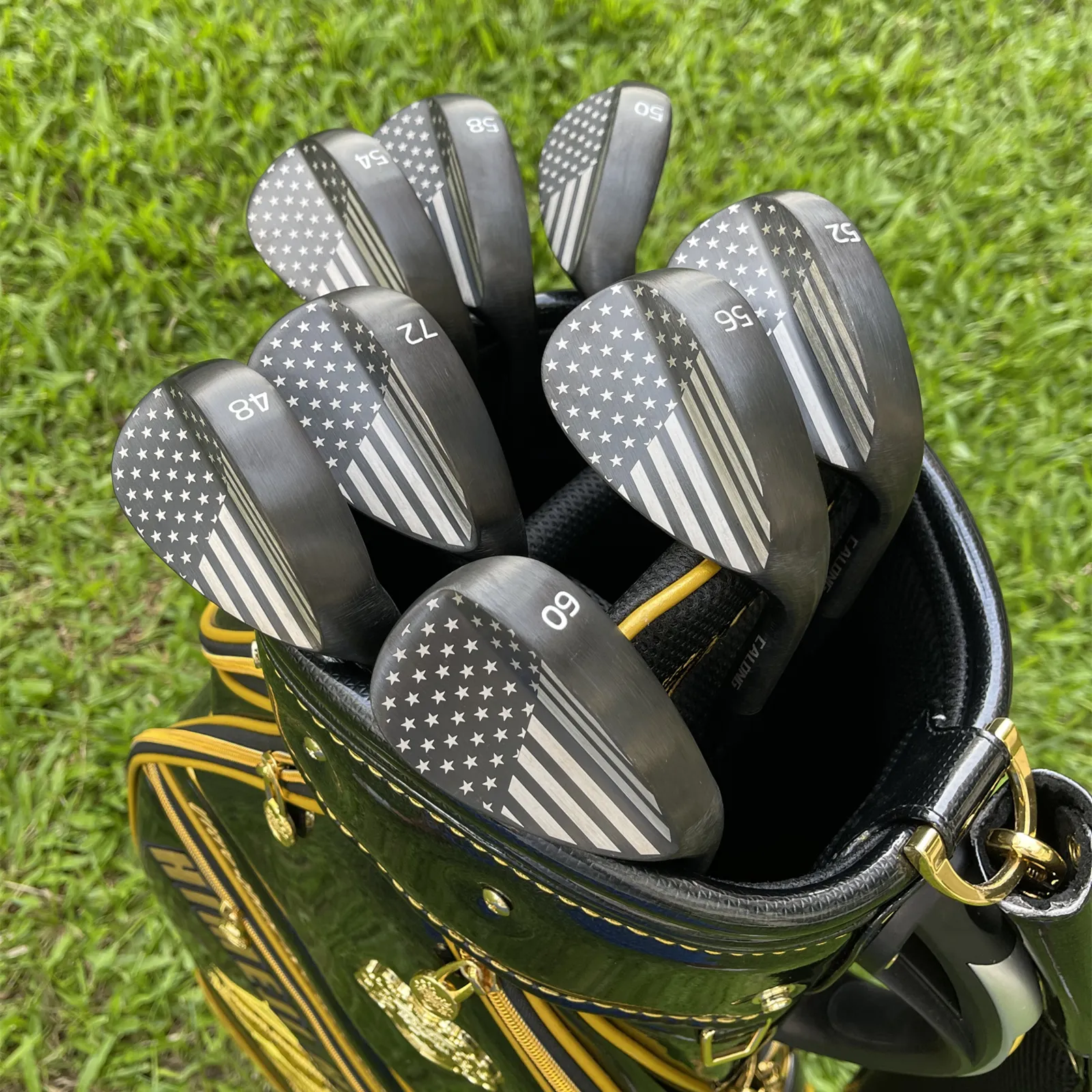 USA Flag Golf Wedges Black Colors 48 50 52 54 56 58 60 72 Degree With 105g Steel Shaft Sand Wedge Golf Clubs - Image 12