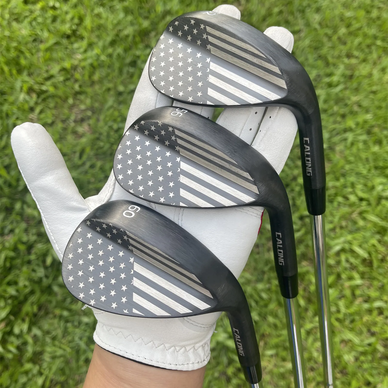 USA Flag Golf Wedges Black Colors 48 50 52 54 56 58 60 72 Degree With 105g Steel Shaft Sand Wedge Golf Clubs - Image 11
