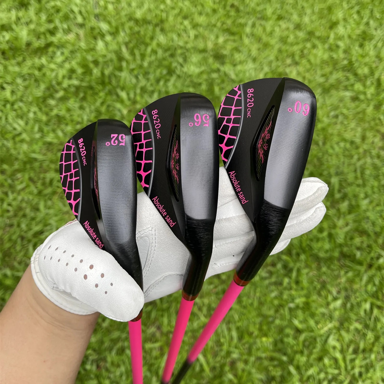 Lady Pink Golf Wedges 48 50 52 54 56 58 60 62 64 68 72 Degree with Graphite L Flex Shaft Full Spin Milled Face Women Sand Wedge - Image 3