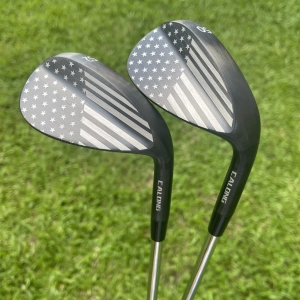 USA Flag Golf Wedges Black Colors 48 50 52 54 56 58 60 72 Degree With 105g Steel Shaft Sand Wedge Golf Clubs