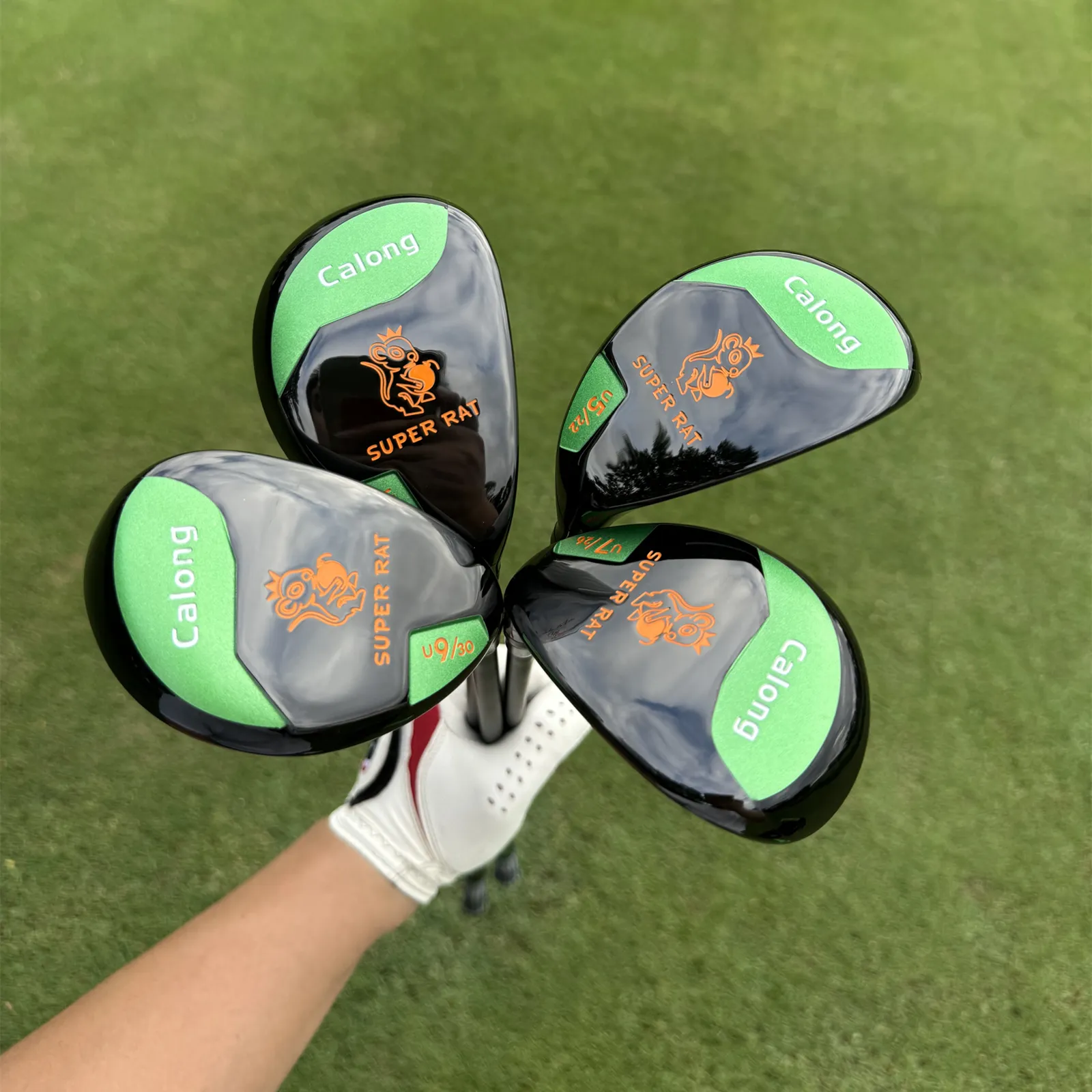 Calong Super Rat Golf Hybrids 18 22 26 30 Degree With Graphite Shaft 65g SR Flex Rescue RH Golf Clubs Headcover - Image 3