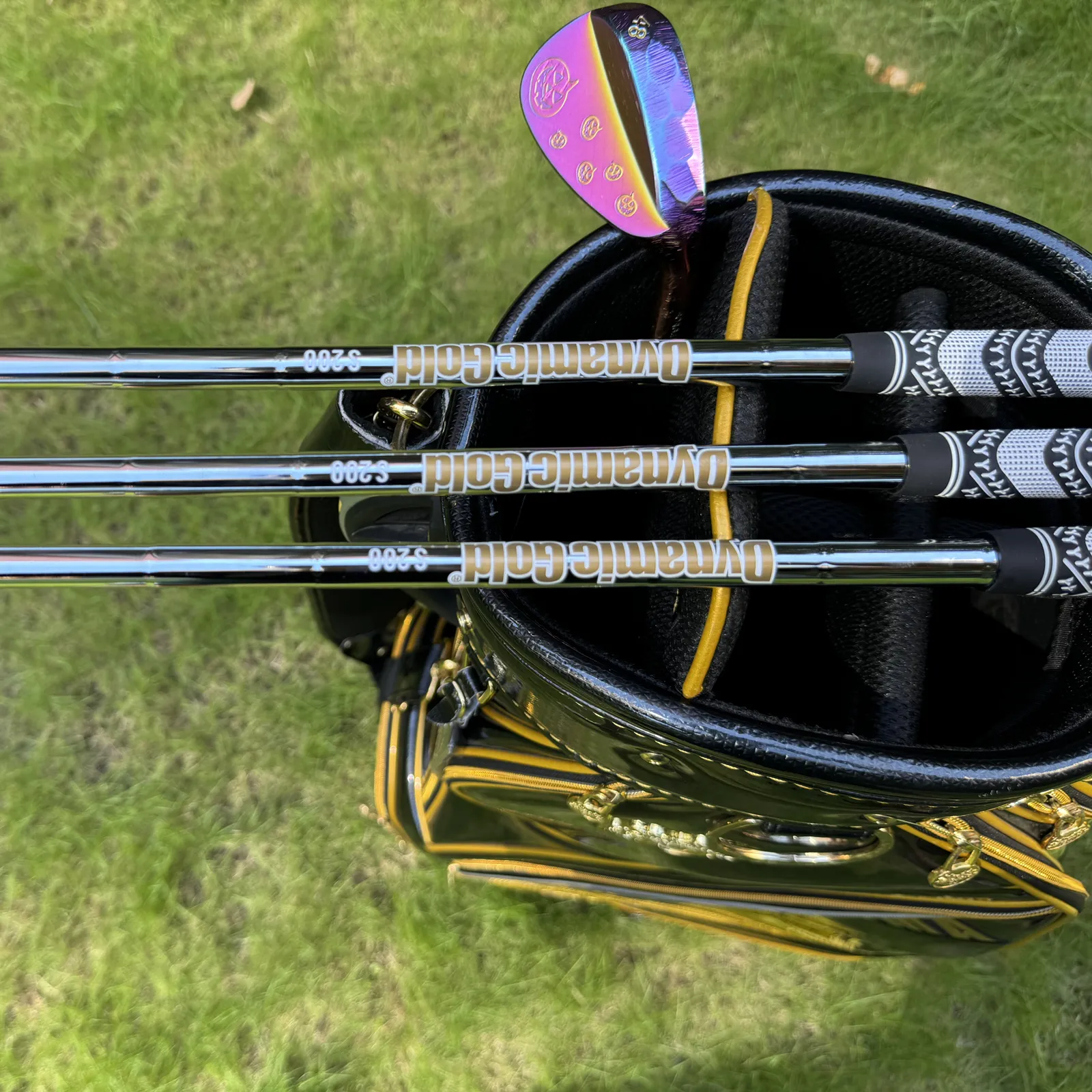 Calong Pumpkin Forged Golf Wedges Rainbow 48 50 52 54 56 58 60 Degree With Dynamic Golden S200 Steel Shaft Full Milled Face Sand Wedge - Image 10