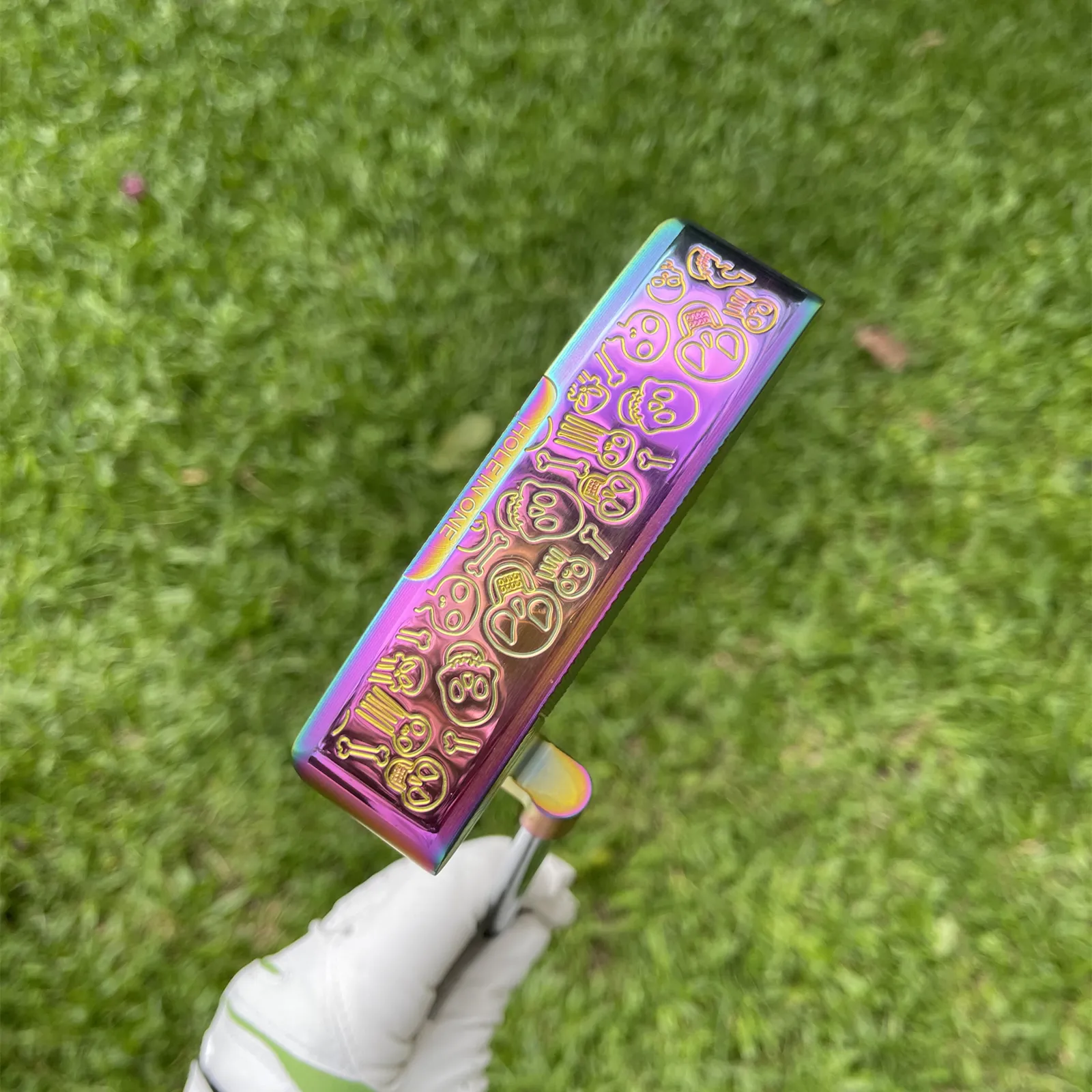 Calong Skull GSS 375g Blade Golf Putter Black/Rainbow/Silvery 33/34/35inch With Headcover - Improve Your Putter Game - Image 4