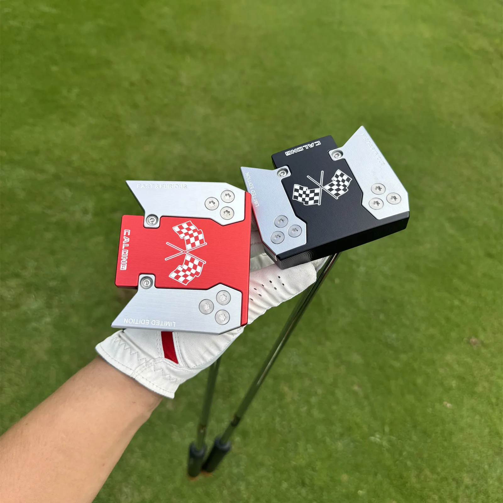 Calong F20 Golf Putter Center Shaft 6063 Alloy Black/ Red Colors 34/35inch With Weight Customizable with Screws Balance Technology Included Headcover