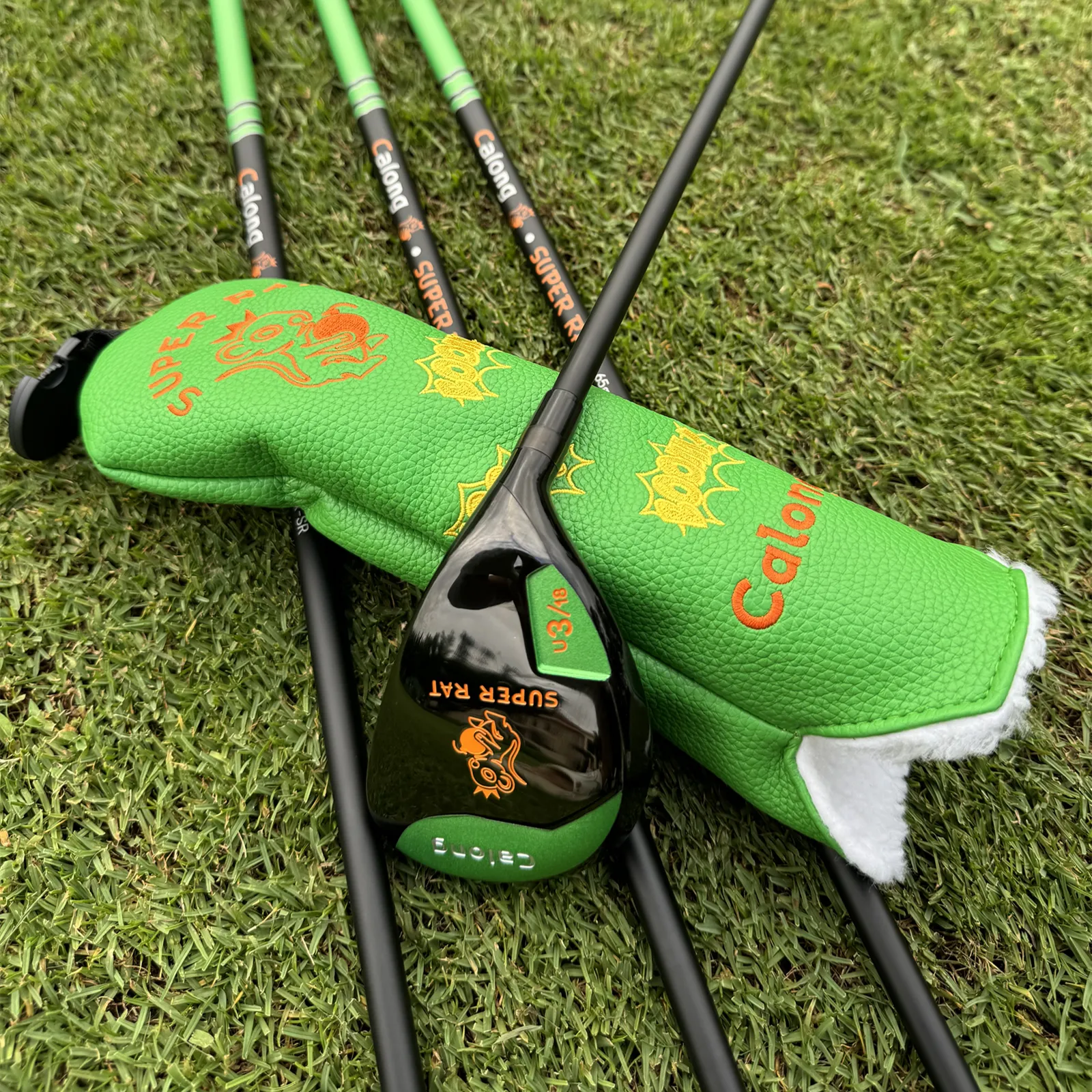 Calong Super Rat Golf Hybrids 18 22 26 30 Degree With Graphite Shaft 65g SR Flex Rescue RH Golf Clubs Headcover - Image 9