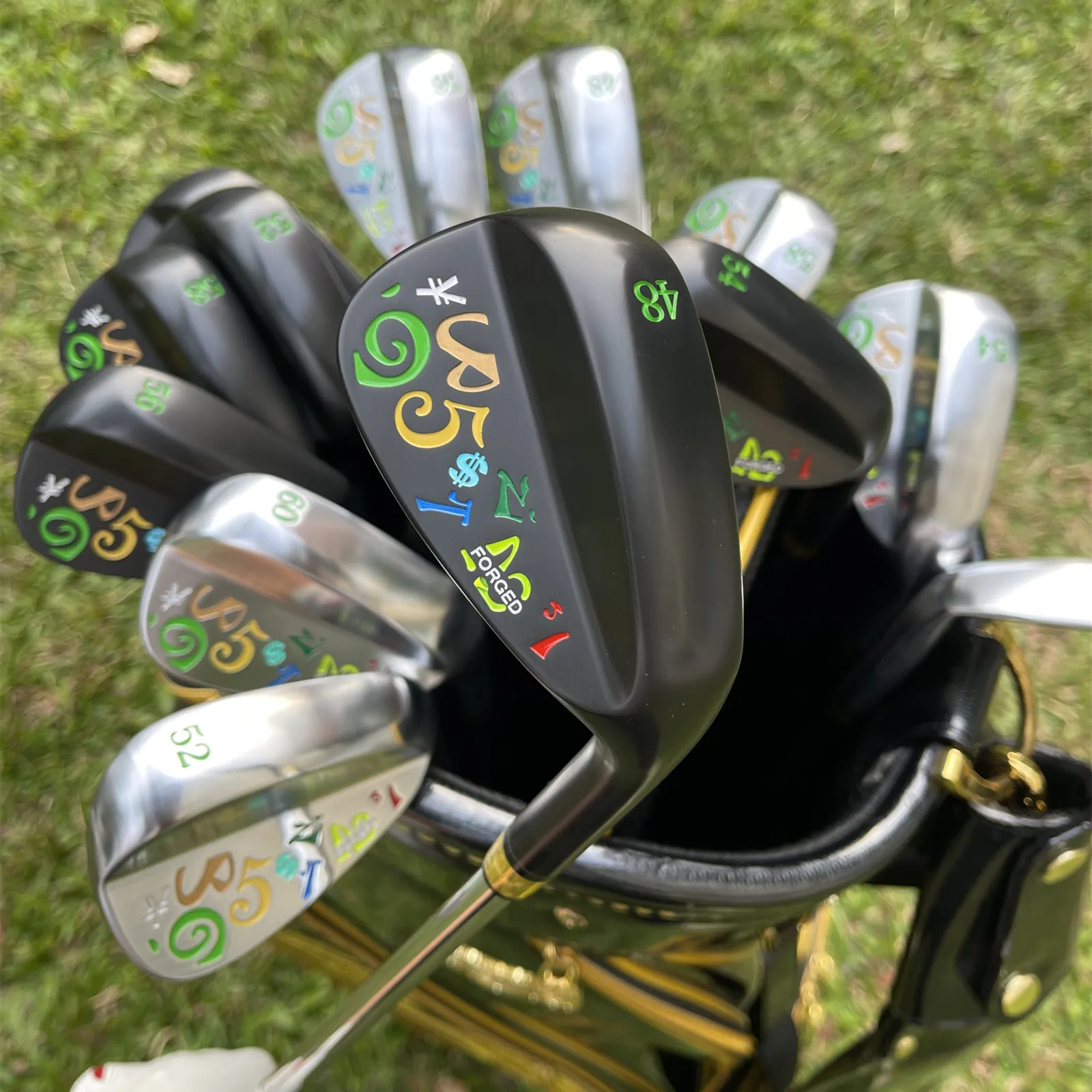 Calong M9 Golf Wedges Black/Silvery 48 50 52 54 56 58 60 Degree With 115g Steel Shaft Full Milled Spin Face Men RH Sand Wedge - Image 2
