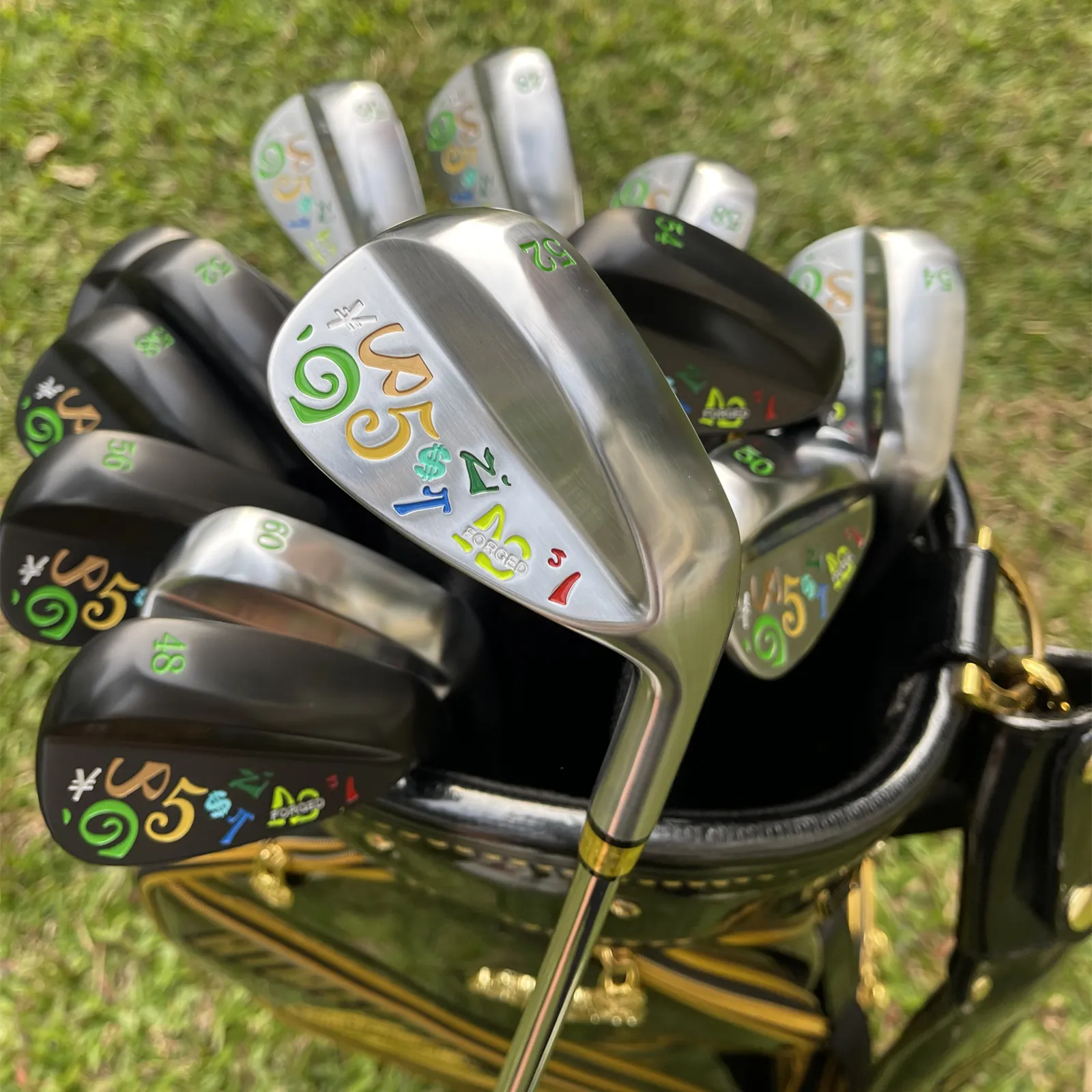 Calong M9 Golf Wedges Black/Silvery 48 50 52 54 56 58 60 Degree With 115g Steel Shaft Full Milled Spin Face Men RH Sand Wedge - Image 3