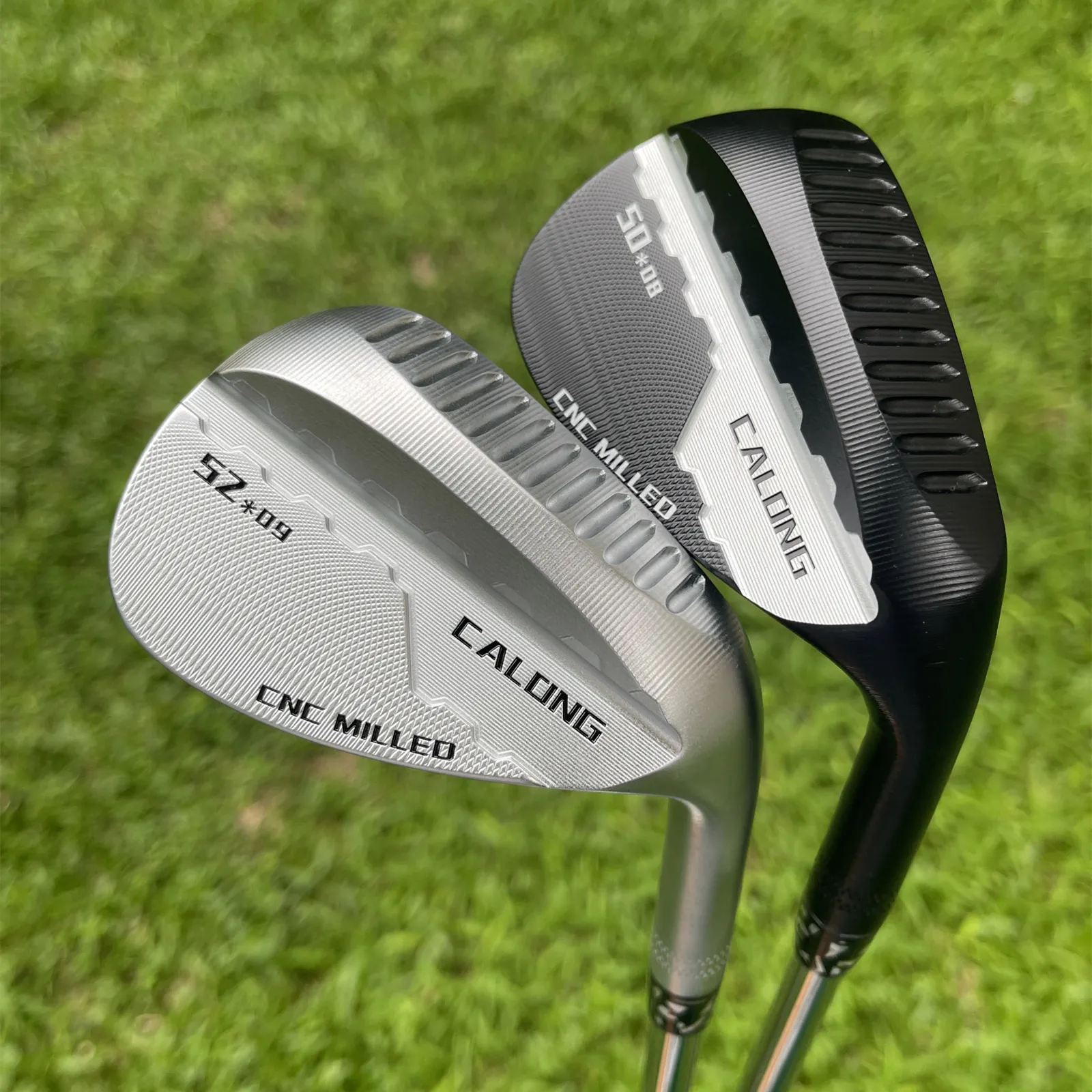 Calong BT Golf Wedges Black/Silvery 48 49 50 52 53 54 56 57 58 60 68 72 Degree With Dynamic Gold S200 Steel Shaft Full Spin Milled -Diversion Trough Design