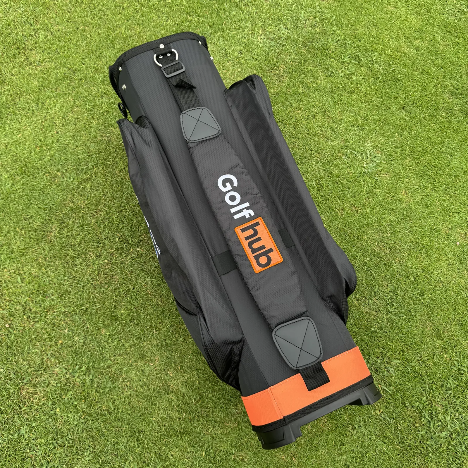 Premium Lightweight Calong Golf Hub 14-Way Golf Cart Bag With Full-Length Divider & 9 Zipper Pockets, Polyester Blend, Includes Hat Cover -Black/Orange - Image 8