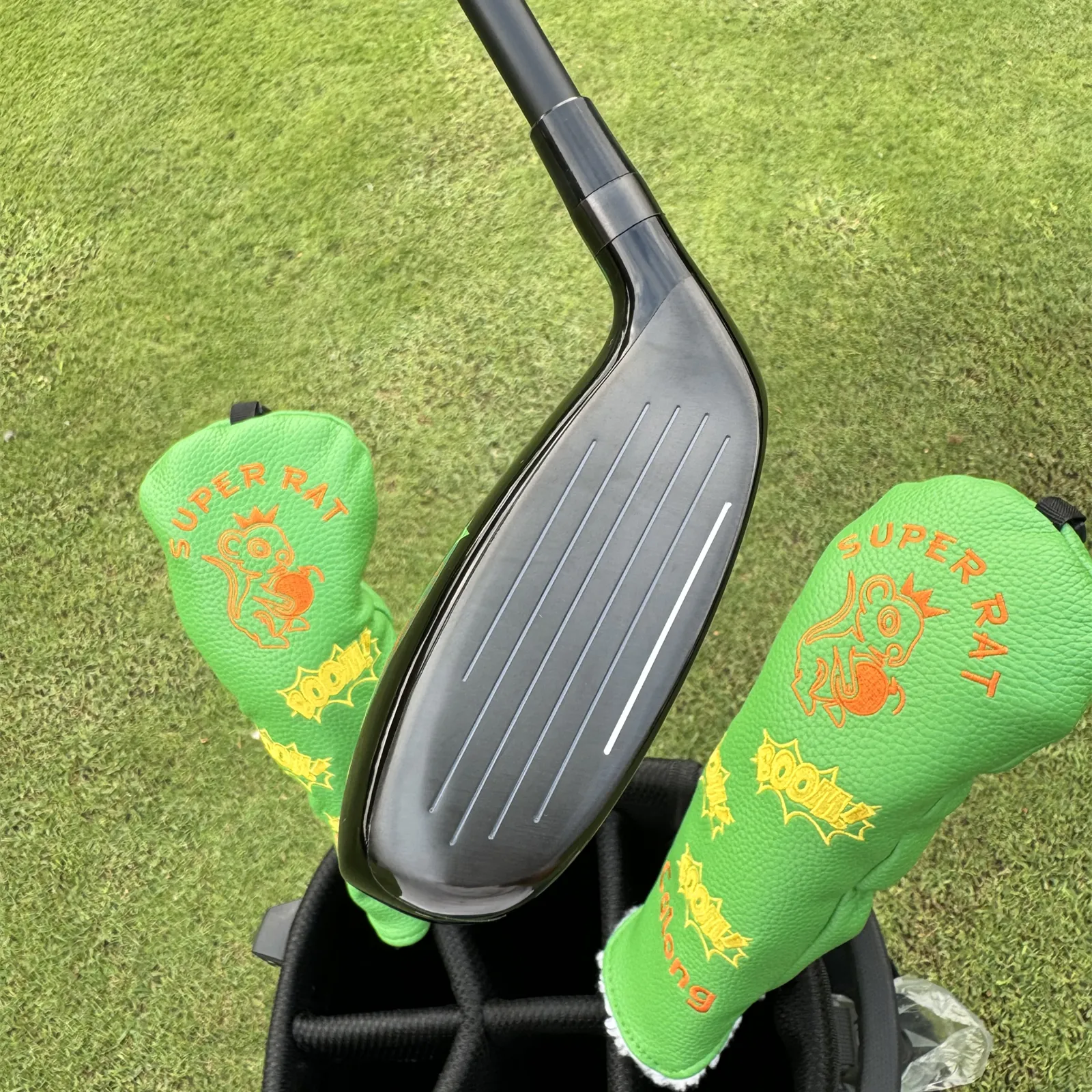 Calong Super Rat Golf Hybrids 18 22 26 30 Degree With Graphite Shaft 65g SR Flex Rescue RH Golf Clubs Headcover - Image 8