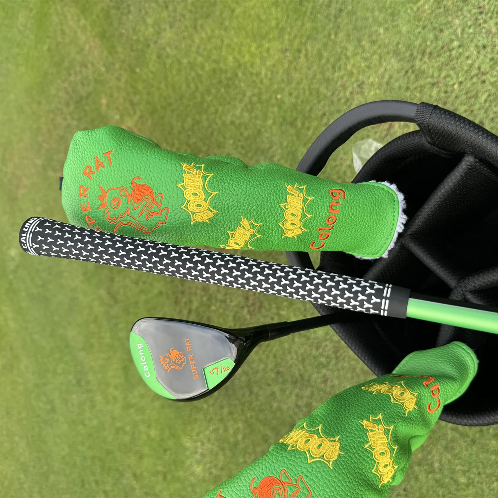 Calong Super Rat Golf Hybrids 18 22 26 30 Degree With Graphite Shaft 65g SR Flex Rescue RH Golf Clubs Headcover - Image 11