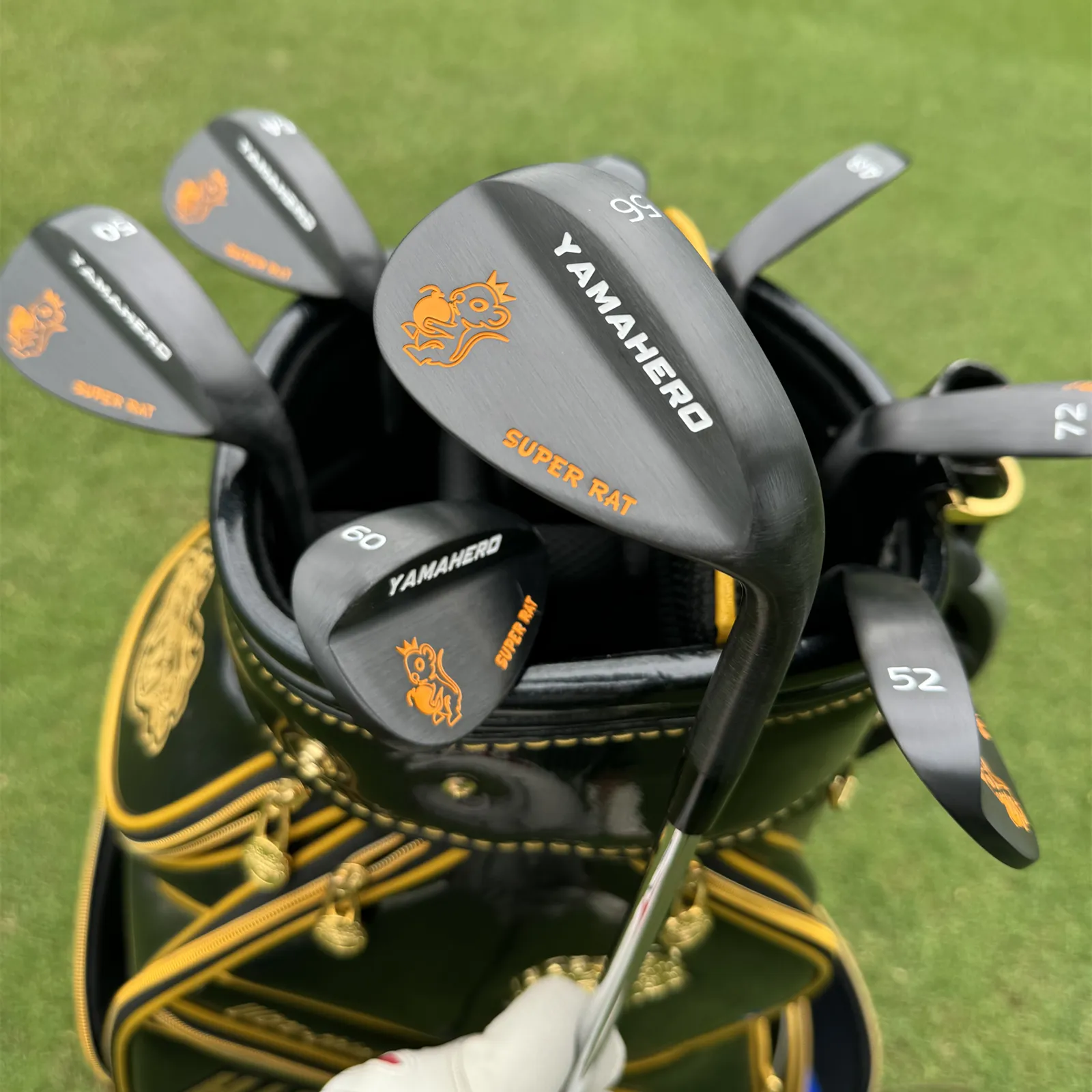 Yamahero Spuer Rat Golf Wedge Black 48 50 52 54 56 58 60 72 Degree With 115g Stiff Steel Shaft Full Milled Spin Face -Accurately Stop The Ball
