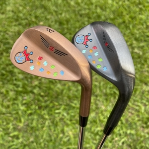 Calong Super Clown Golf Wedge Black/Golden 48 50 52 54 56 58 60 62 Degree With 115g Stiff Steel Shaft Full Milled Spin Face -Accurately Stop The Ball