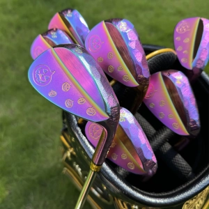 Calong Pumpkin Forged Golf Wedges Rainbow 48 50 52 54 56 58 60 Degree With Dynamic Golden S200 Steel Shaft Full Milled Face Sand Wedge
